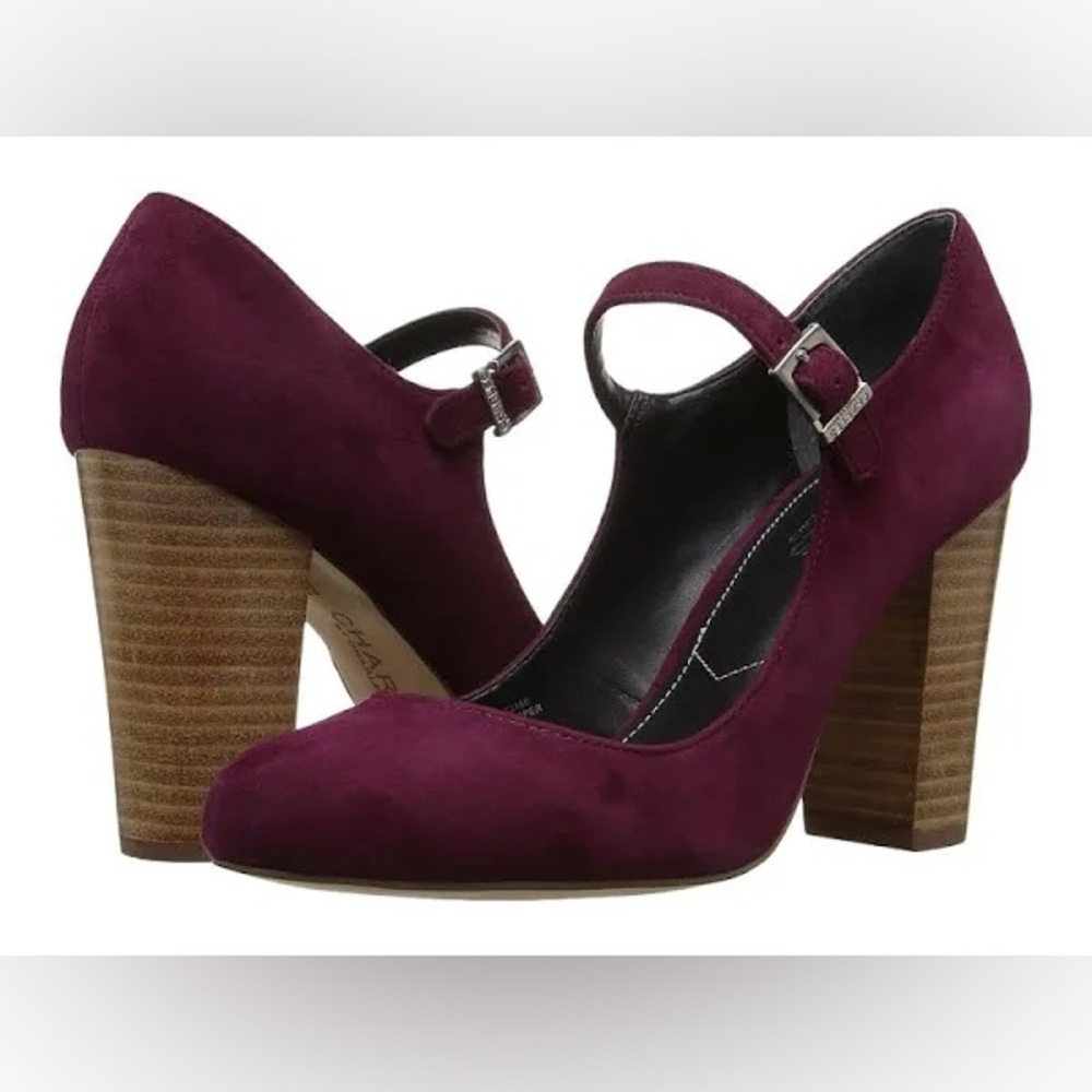 Charles by Charles David Inara Suede Mary Jane Pumps in Burgundy size 7.5